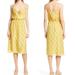 Joie Abiah Women’s Dress Midi Large Yellow NWT